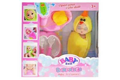 Пупс з набором, в коробці 3359-232 р.17*16,5*8см. купити