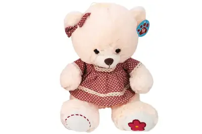 Ведмедик 2764B/33 в платті молочний р.33 см купити