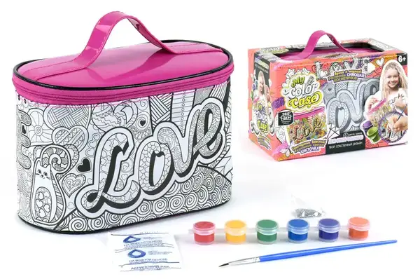 Набір для творчості CОC-01-01U,02U,03U,..,05U "My Color Case" косметичка-розмальовка DANKO купити