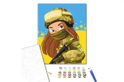 Картина за номерами: Дівчата з ЗСУ BS53173 р. 40*50 см. Brushme купити