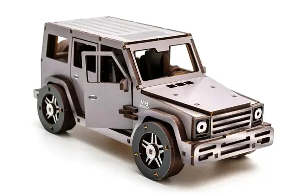 Конструктор Puz-26914 "Gelandewagen" дерев'яний, 109 дет., р.33х16 см PuzzleOK купити недорого в Україні, фото 5