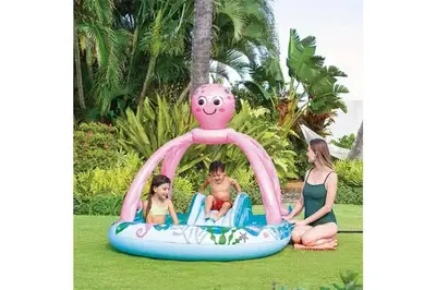 Ігровий центр INTEX Восьминіг з гіркою 56138 р.234*183*150см купити