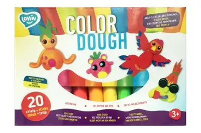 Набір для ліплення з тістом 41204 "Color Dough" 20 sticks LOVIN купити