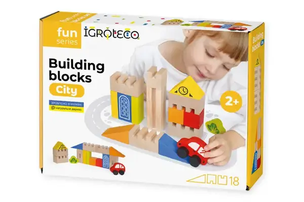 Будівельні блоки 900538 "Місто" 18 елементів в коробці 25x18x6 см. IGROTECO купити