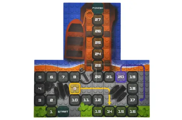 Конструктор блочний QB300-104 "Block&Steps: Піратський корабель" + ходилка і меморі гра 3в1, 41дет. qbee купити недорого в Україні, фото 8