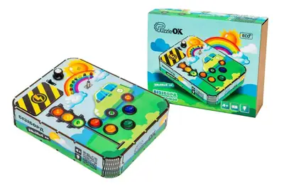 Бізіборд Puz-01023 "Світлофор"на батарейках, світло р. 20х16х4 см PuzzleOk купити