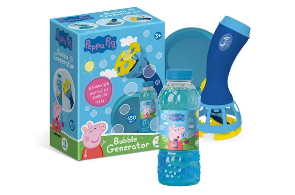 Генератор мильних бульбашок 200613 "Свинка Пепа" на батарейках + 450 мл DoDo купити