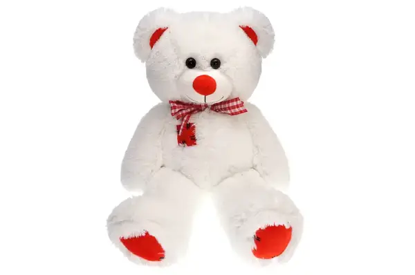 Ведмедик В360/2 біло-червоний 90 см VikNat купити