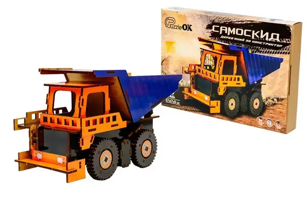 Конструктор 00920 "Самоскид" дерев'яний, PuzzleOK купити