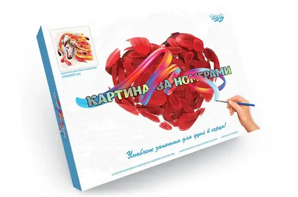 Набір для розпису по номерах 40x50 см KpN-01-01U.02U...10U "PAINTING BY NUMBERS" в коробці DANKO купити недорого в Україні, фото 7