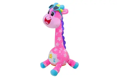 М'яка музична інтерактивна іграшка KH37-002 Жираф повтор голоса 11x34x14 см Kids hits купити
