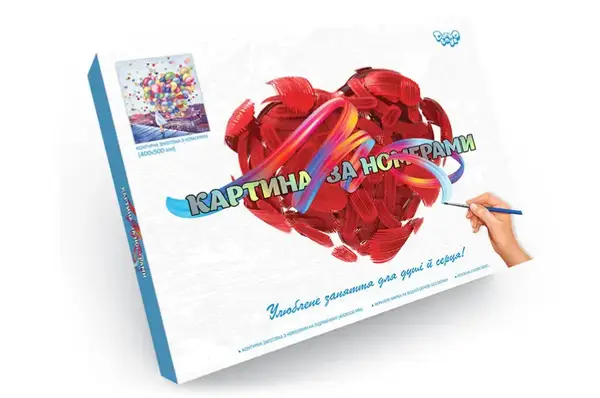 Набір для розпису по номерах 40x50 см KpN-01-01U.02U...10U "PAINTING BY NUMBERS" в коробці DANKO купити недорого в Україні, фото 5