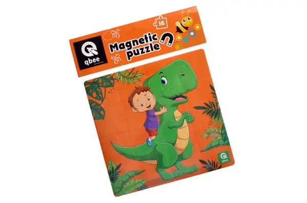 Пазли фомові магнітні - 16 елм. - QB200-001 "Діно друг" qbee купити