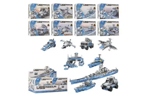 Конструктор "Військова техніка" в блоці 8шт XB-13004 р.40,5*18*14,8см купити