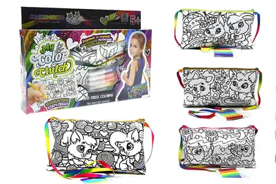 Набір для творчості CCL-02-01U,02U,03U...06U "My Color Clutch" клатч-пенал-розмальовка DANKO купити