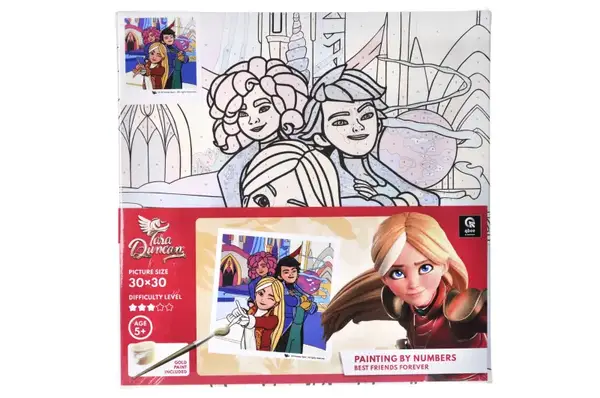 Набір для розпису по номерах 30х30 см QB913-019 "Тара Данкан: Найкращі друзі назавжди" qbee купити