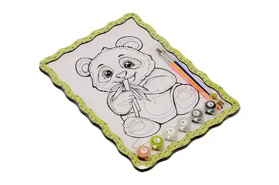 Картина по номерах Puz-22948 "Панда"дерев'яна, формат А4 PuzzleOk купити