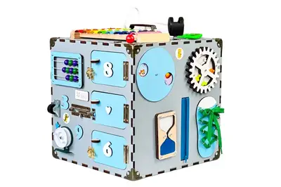 Бізікуб з роботом Сірий 30х30 см купити