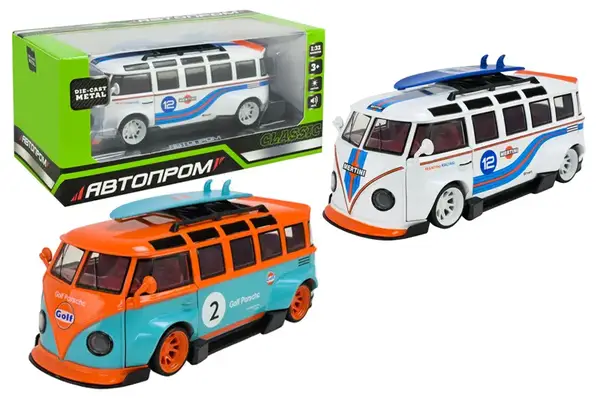 Машина металева AP74242 1:32 Volkswagen t1 bus,2 кольори батар,світло,звук,відкр.двері,короб. АВТОПРОМ купити