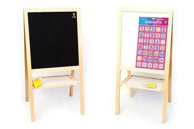Мольберт двохсторонній, магнітний "Цифри" з поличкою розмір дошки 47см*55см купити