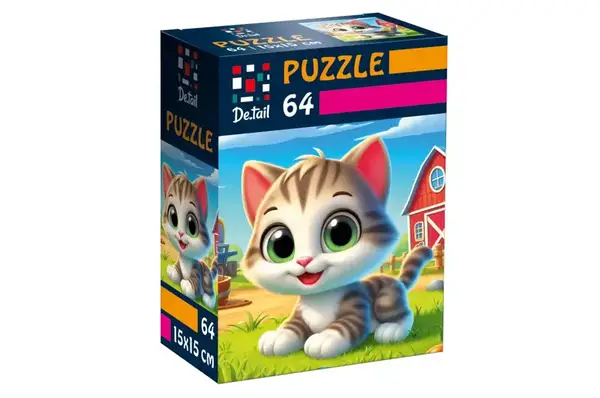 Пазли De.tail. Забавне кошеня. 64 деталі DT1234-24 (укр)Vladi Toys купити недорого в Україні, фото 3