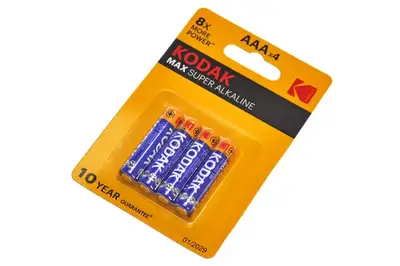 Батарейки KODAK MAX alkaline LR03 4 шт. e92/12-12P купити