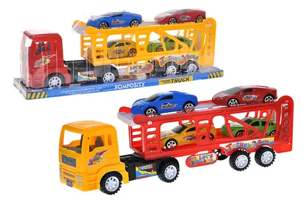 Автовоз інерційний з 4 машинками, в ковпаку RJ6613 р.34.5*9,3*13см купити