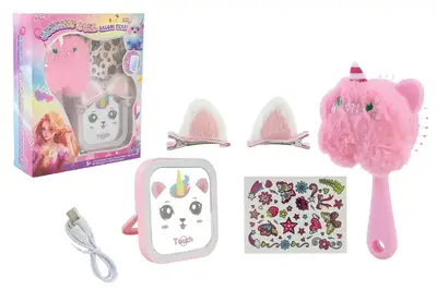 Аксесуари для дівчат T071 гребінець, дзеркало, аксесуари коробка р.30x5x20 см купити