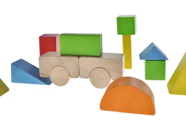 Розвиваюча дерев'яна гра QB700-008 "Будівельні блоки" 14 дет. qbee купити недорого в Україні, фото 3