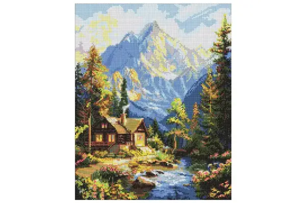 Набір з алмазною мозаїкою AMO20229 "Затишок серед вершин" 40х50см IDEYKA купити
