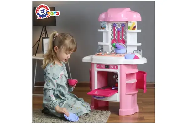 Кухонний набір 6696 "Кухня" з підсвіткою, звуковими ефектами та холодною парою, рожева ТЕХНОК купити недорого в Україні, фото 6