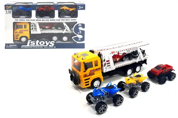 Автовоз інерційний з машинками в коробці JS898-50C р.35*11*22,5см купити