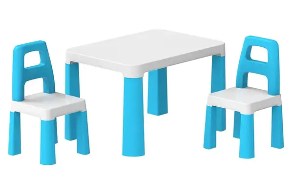 Стіл дитячий з двома стільцями 0471 блакитний ТЕХНОК купити