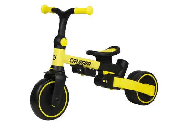 Триколісний біговел 3 в 1 Maraton Tri-cycle Cruiser Milano 001 yellow з батьківською ручкою купити недорого в Україні, фото 3