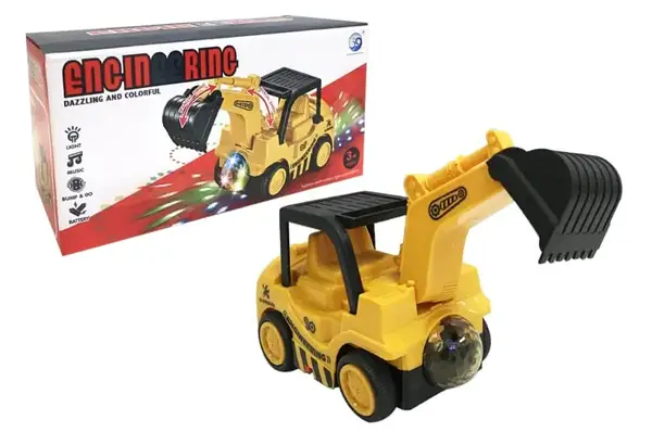 Екскаватор на батарейках озвучений, зі світлом, в коробці JYD1195B-1 р.19,5*8,5*10см купити