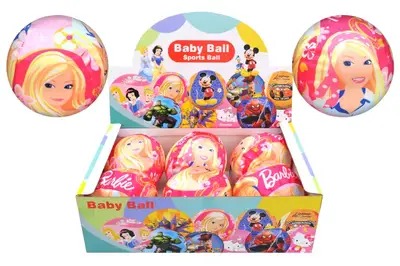 М'яч резиновий, обтянутий тканиною "Модниця" в коробці 6 шт., V06035 р.14*14*14см купити