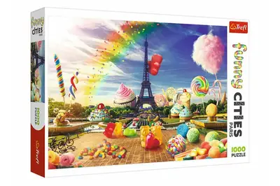 Пазли - 1000 елм. - 10597 "Веселі міста. Солодкий Париж" Trefl купити