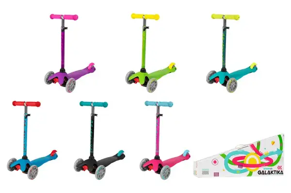 Самокат GS-0068 пластик.PU світ.110*25мм 30*11см 1,7кг 6кол.кор. купити