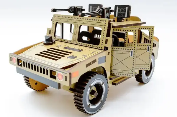 Конструктор Puz-00927 "HUMVEE" дерев'яний, р.22х11х12,5см PuzzleOk купити недорого в Україні, фото 3