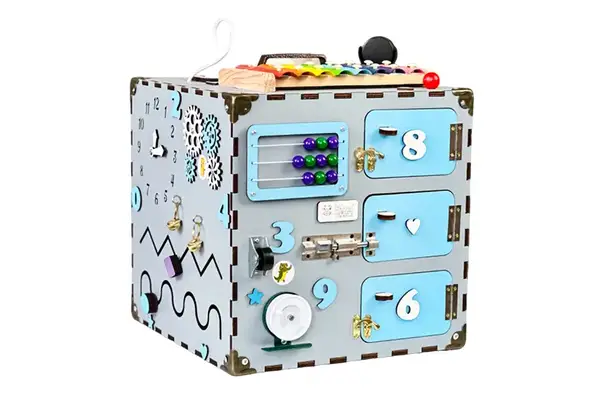 Бізікуб з роботом Сірий 30х30 см купити недорого в Україні, фото 3