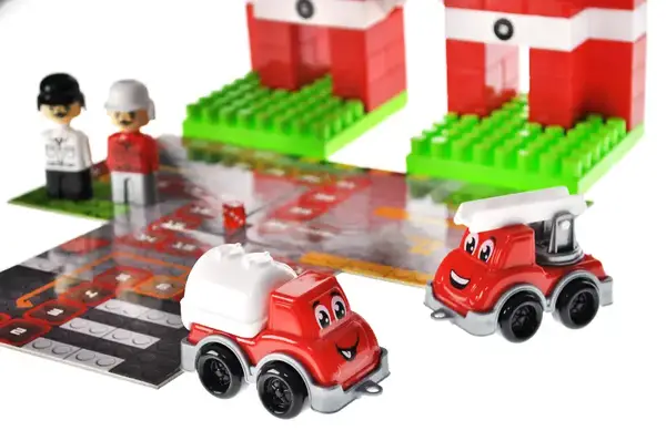 Конструктор блочний QB300-001 "Block&Steps: Пожежна команда" + ходилка і меморі гра 3в1, 74дет. qbee купити недорого в Україні, фото 4