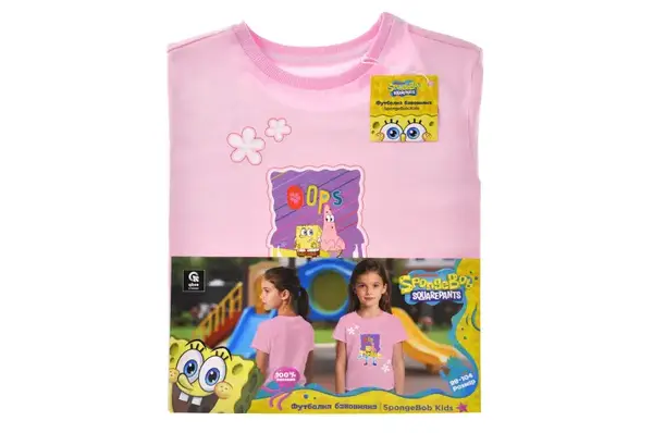 Футболка бавовняна QB-SB-001-15-98-104 SpongeBob Kids 98-104 qbee купити недорого в Україні, фото 3