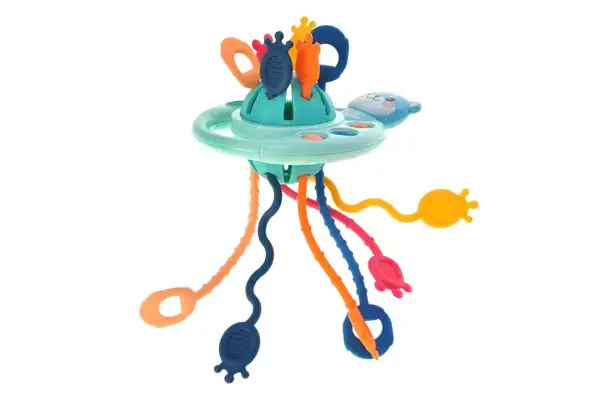 Брязкальце тягучка 2866 "Тягучка НЛО" для найменших в коробці YG Toys купити недорого в Україні, фото 5