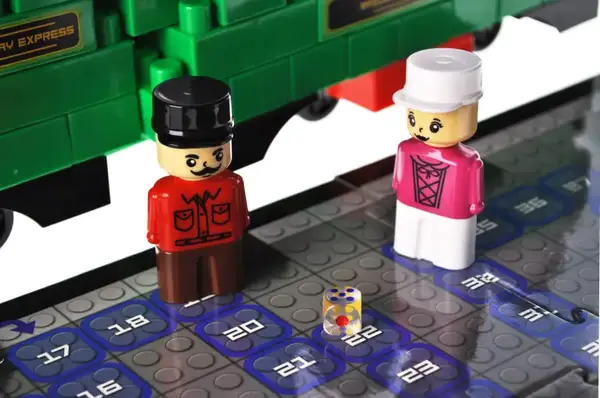 Конструктор блочний QB300-202 "Block&Steps: Залізничний Експрес" + ходилка і меморі гра 3в1, 136дет. qbee купити недорого в Україні, фото 10