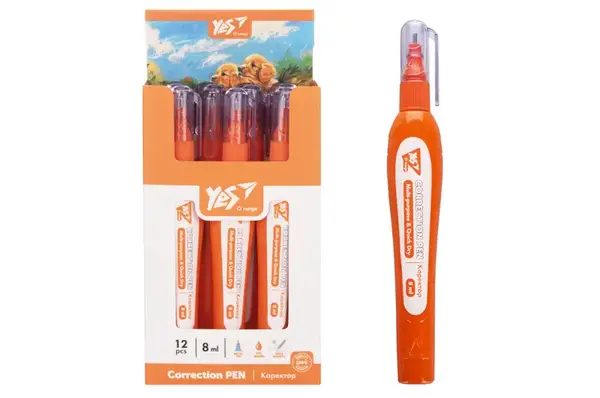 Коректор-ручка Yes, 8 мл "Orange Line" 340113 купити