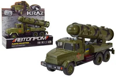 Військова техніка "Автопром" КРАЗ KR-2202-02, на батарейках, світло , звук, в коробці р. 32,5*19*12 см Військова техніка "Автопром" КРАЗ KR-2202-02, на батарейках, світло , звук, в коробці р. 32,5*19*12 см купити