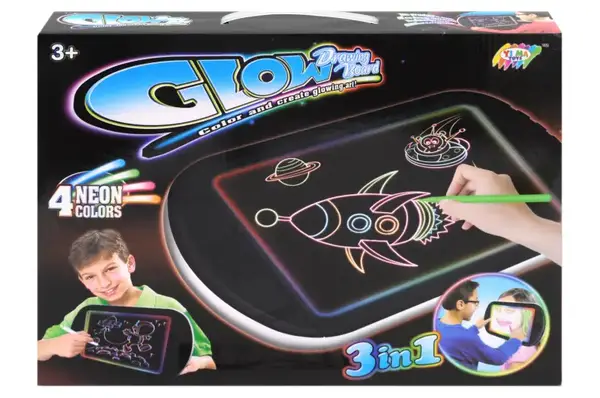 Магічна дошка для малювання з 3D-ефектом, з підсвіткою і фломастерами YM166 р.38,5*29*5,5 см купити