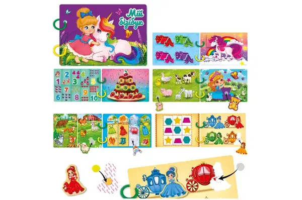 Розвиваюча гра VT1310-09 "Бізі бук. Для дівчат" з липучками VladiToys купити недорого в Україні, фото 2