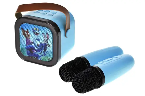 Караоке з 2 мікрофонами 188-K10A Зоотрополіс, блутуз колонка на акумуляторі,слот для карти пам'яті, р.13x7x14см купити недорого в Україні, фото 6