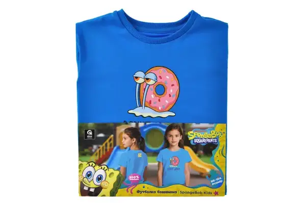 Футболка бавовняна QB-SB-001-14-98-104 SpongeBob Kids 98-104 qbee купити недорого в Україні, фото 2